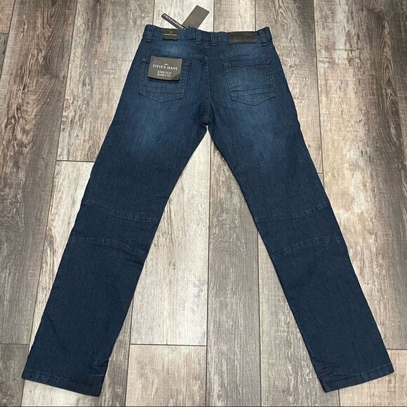 NWT Steve’s Jeans Moto Skinny Jeans Dark Wash Color Is Called Charles Size 16 - Picture 5 of 10